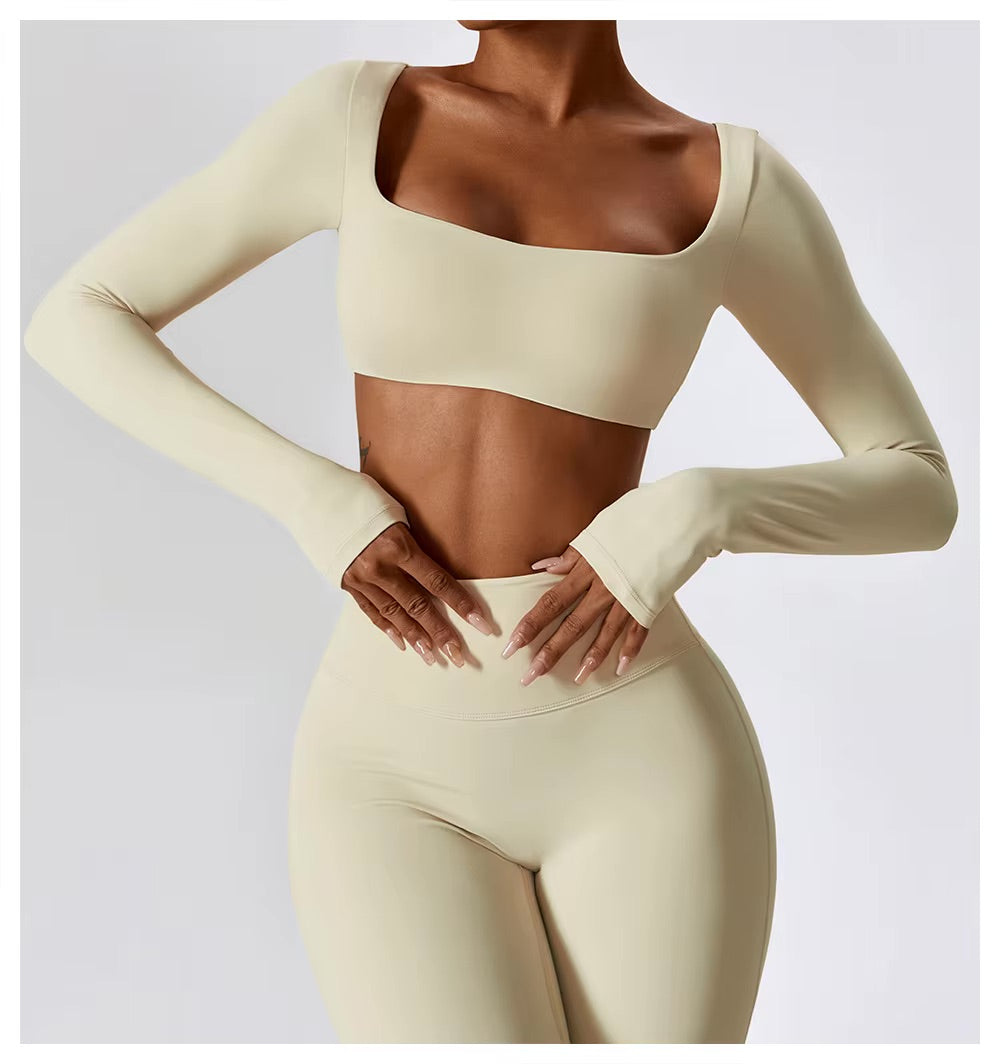 Long sleeves yoga top