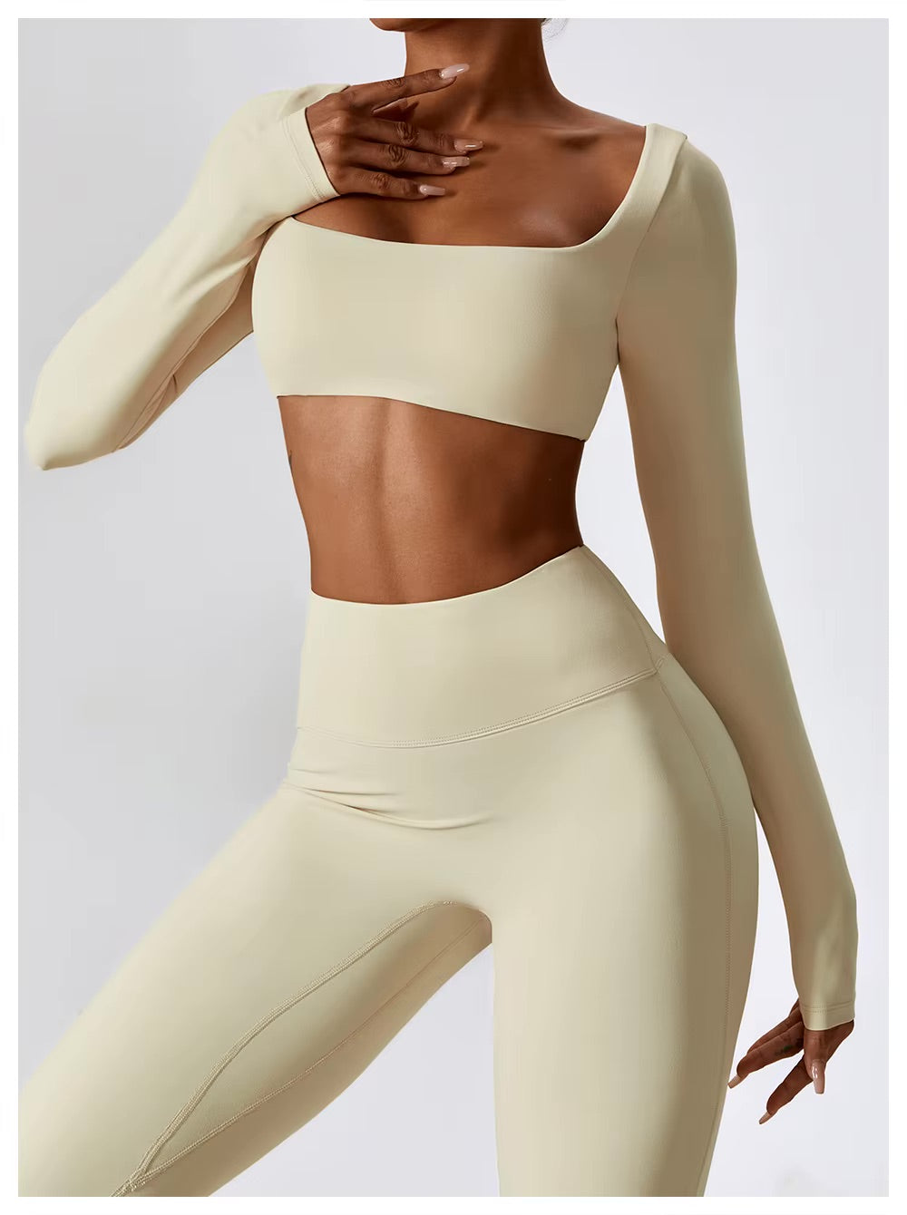 Long sleeves yoga top