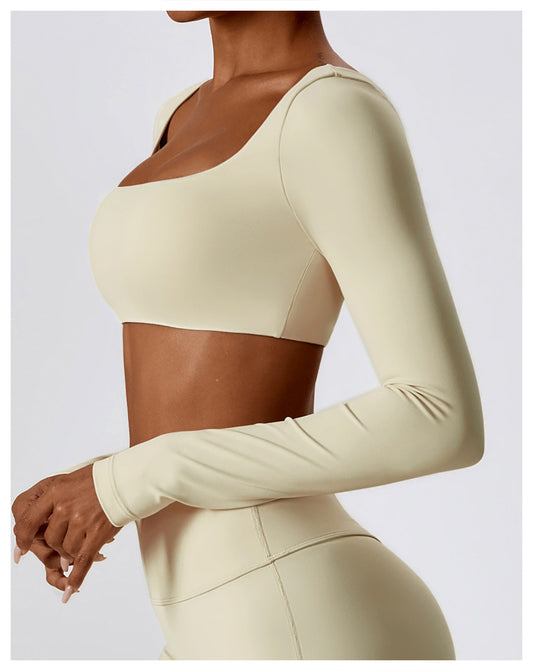 Long sleeves yoga top